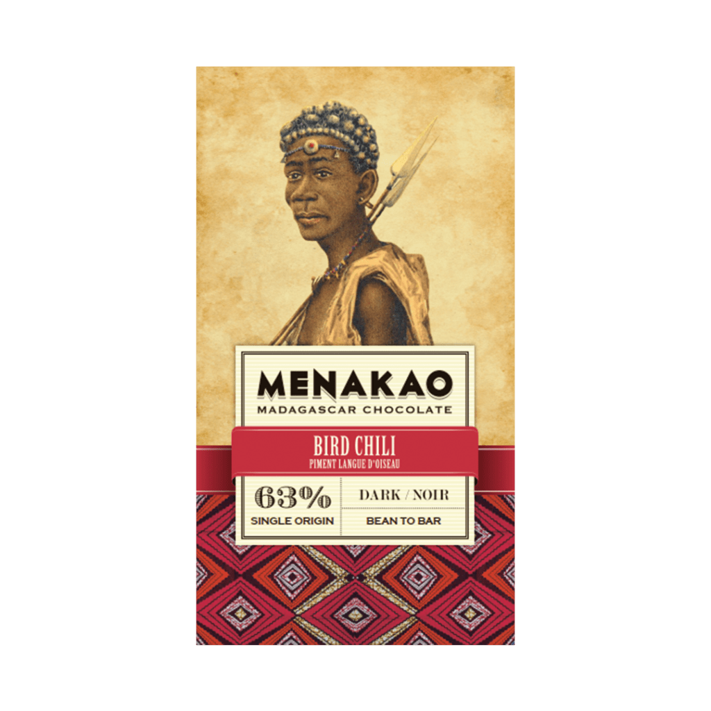 Menakao - Chocolat noir 63% au piment langue d'oiseau - MADAGASCAR